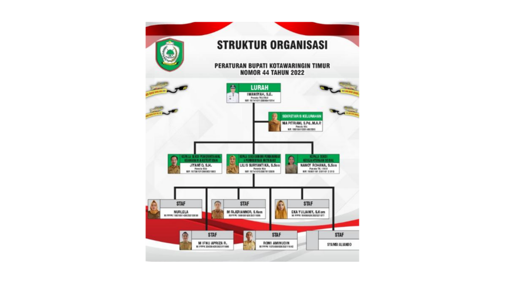 STRUKTUR ORGANISASI KELURAHAN MENTAWA BARU HULU